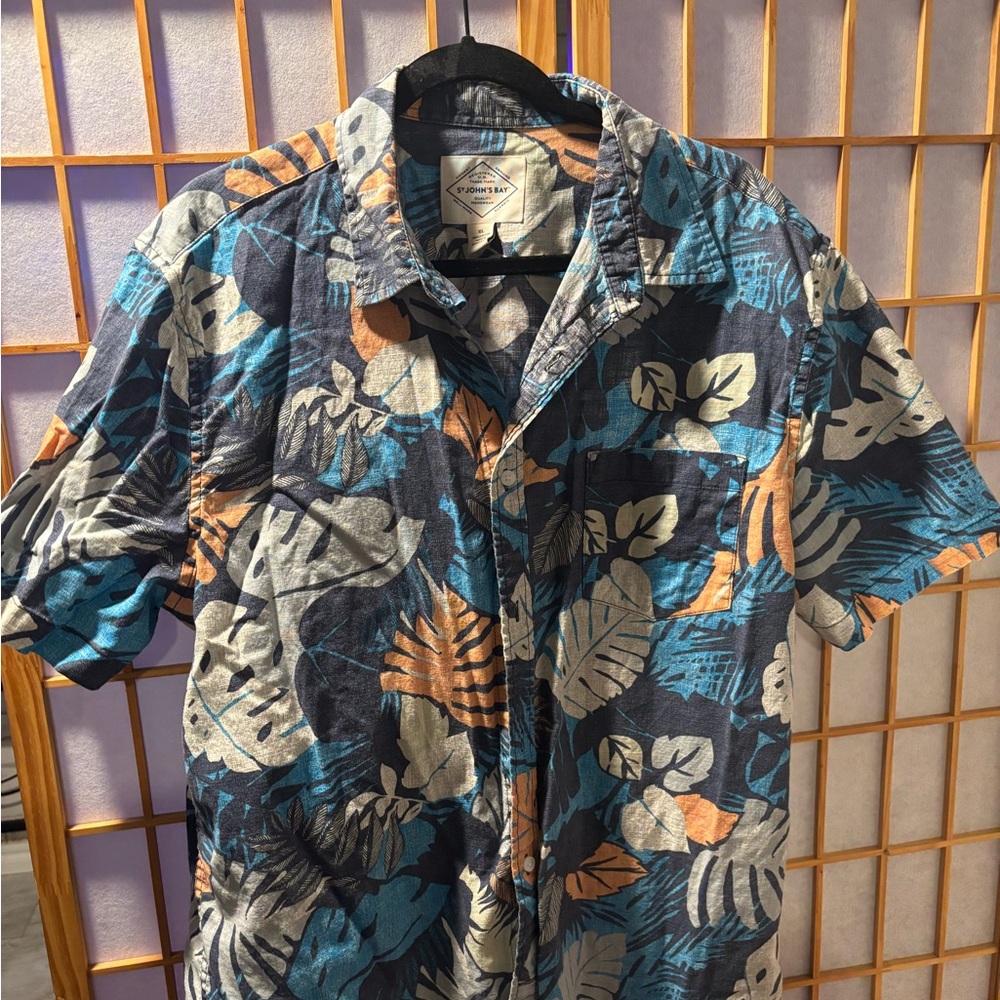 St John’s Bay Floral Button-Up Shirt